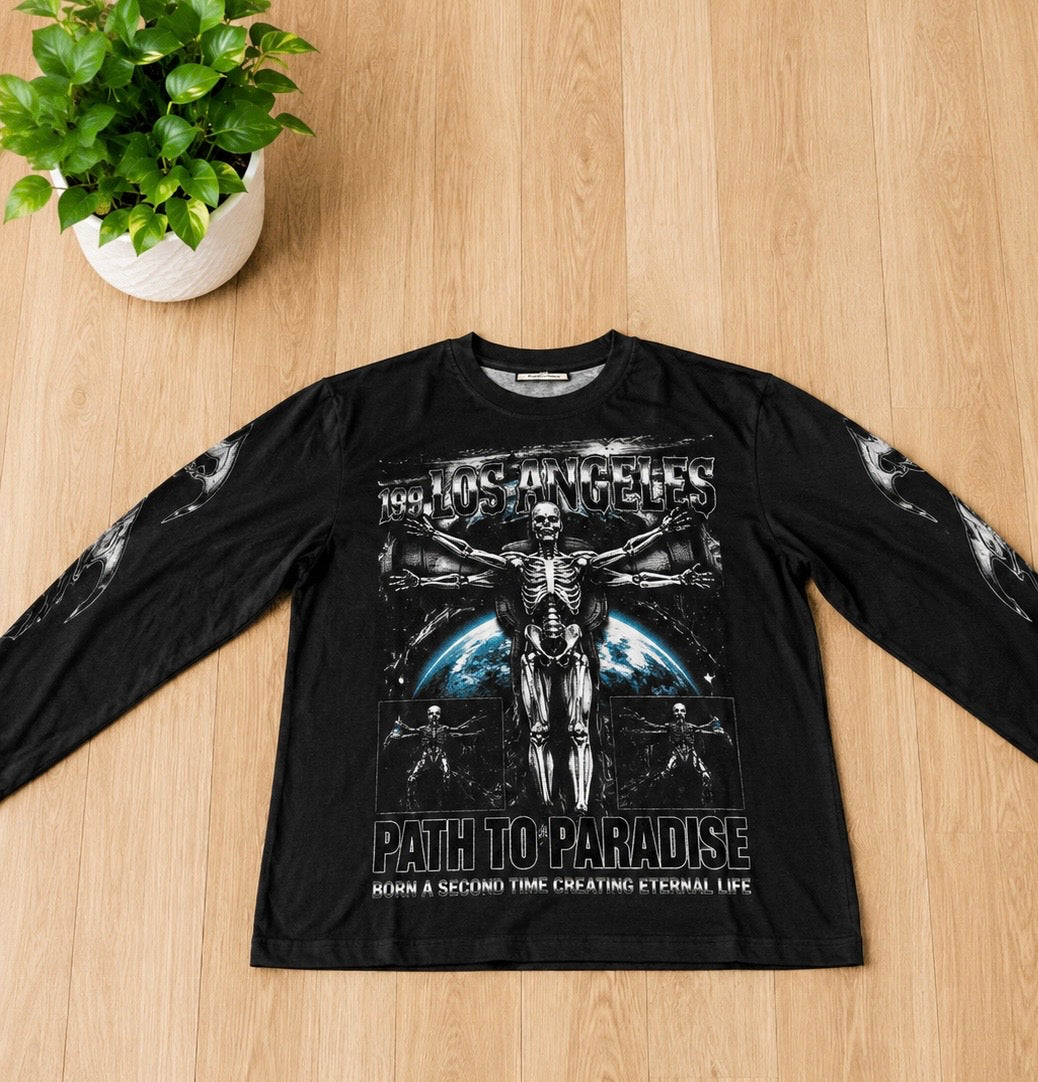 Los Angeles Path to Paradise Graphic Long Sleeve T-Shirt