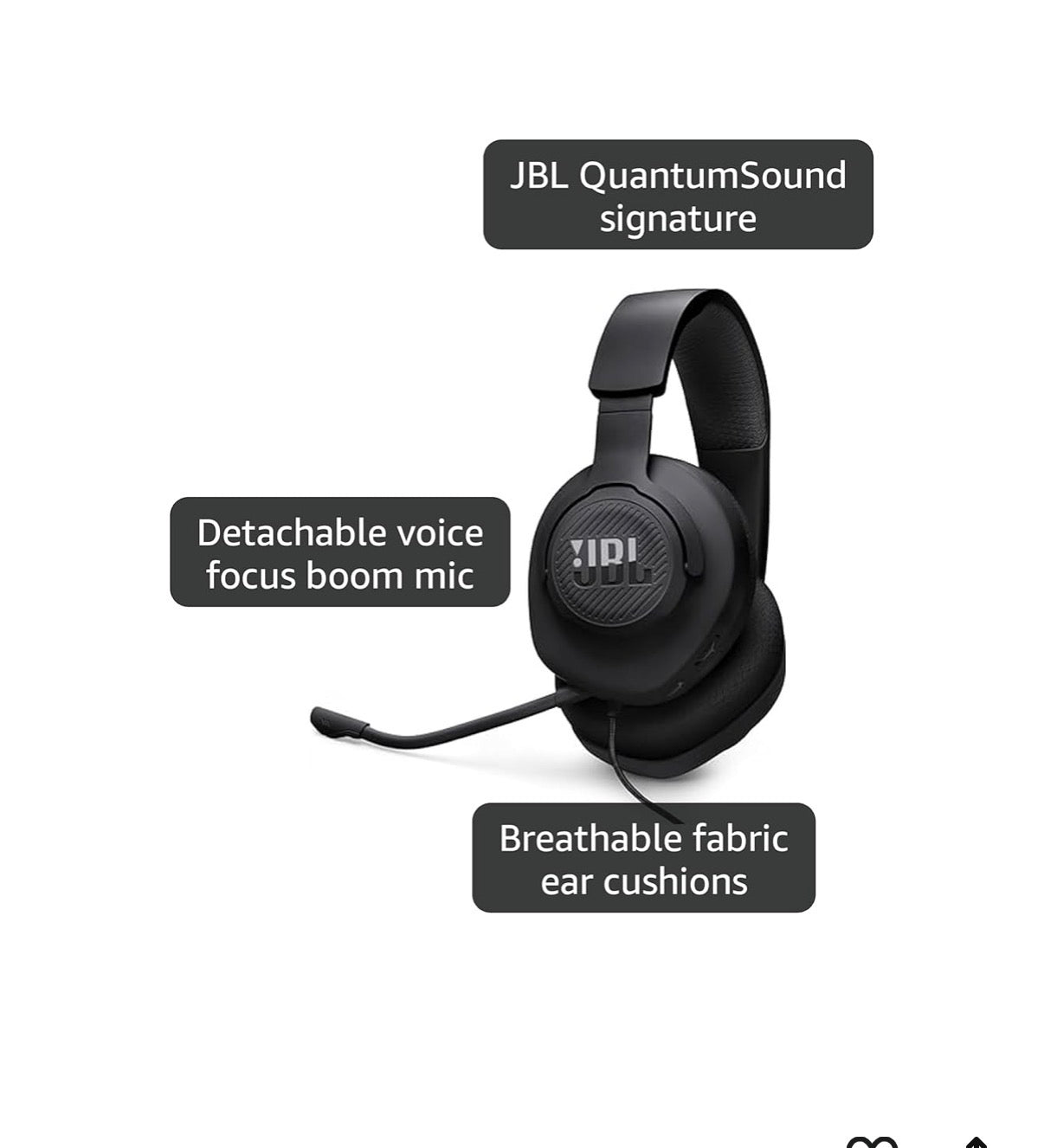 JBL Quantum 100M2 Wired Over-Ear Gaming Headset
