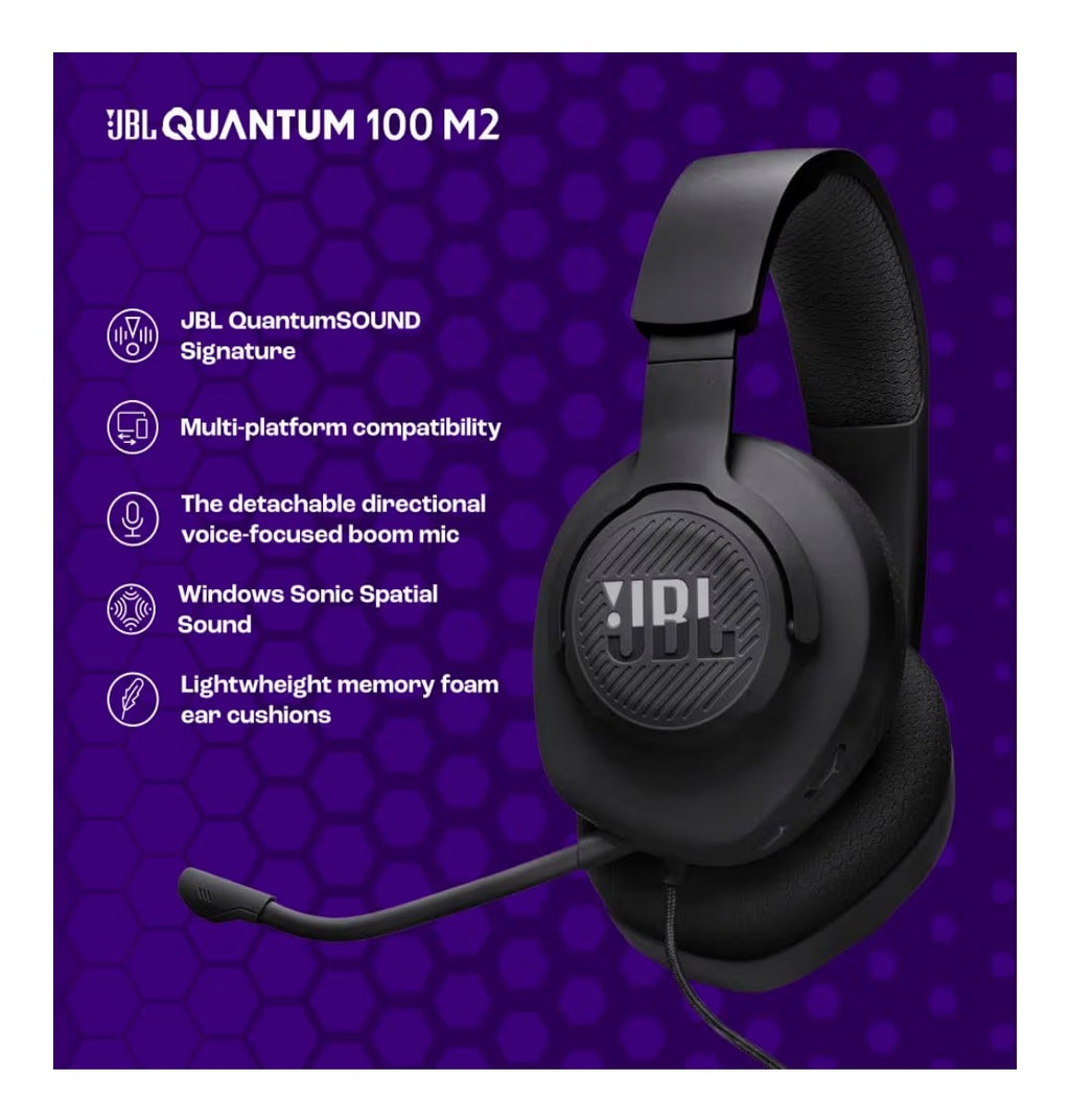 JBL Quantum 100M2 Wired Over-Ear Gaming Headset