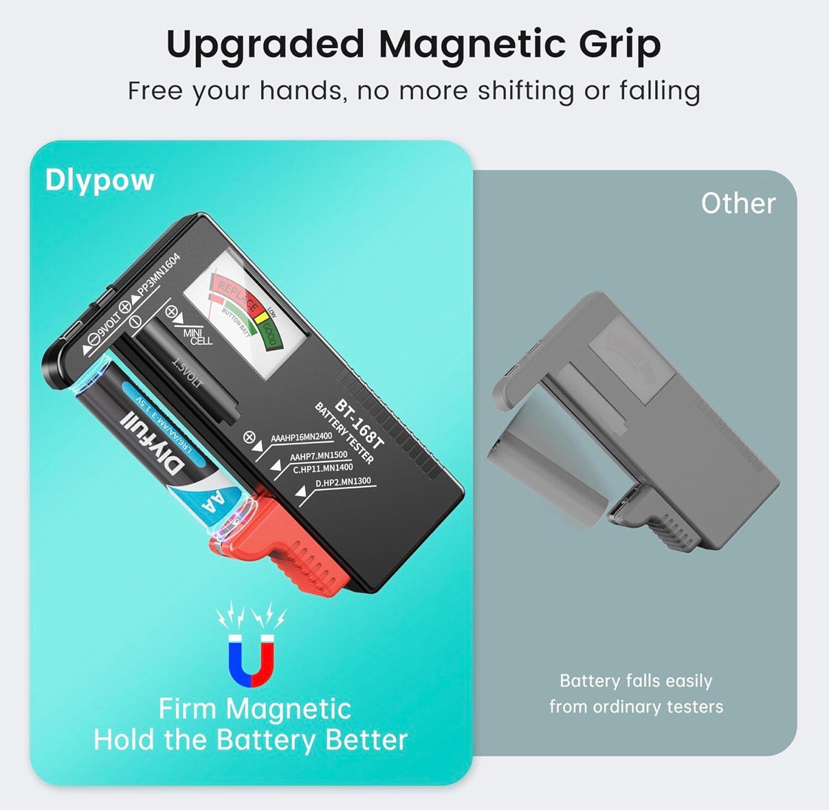 Magnetic Battery Tester