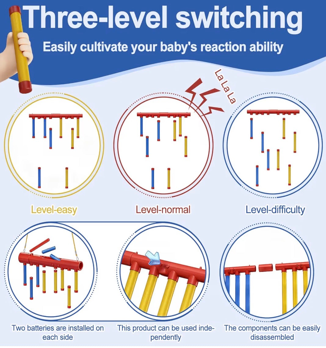 EVOCKAY 2026 Dual Player Reaction Stick Game